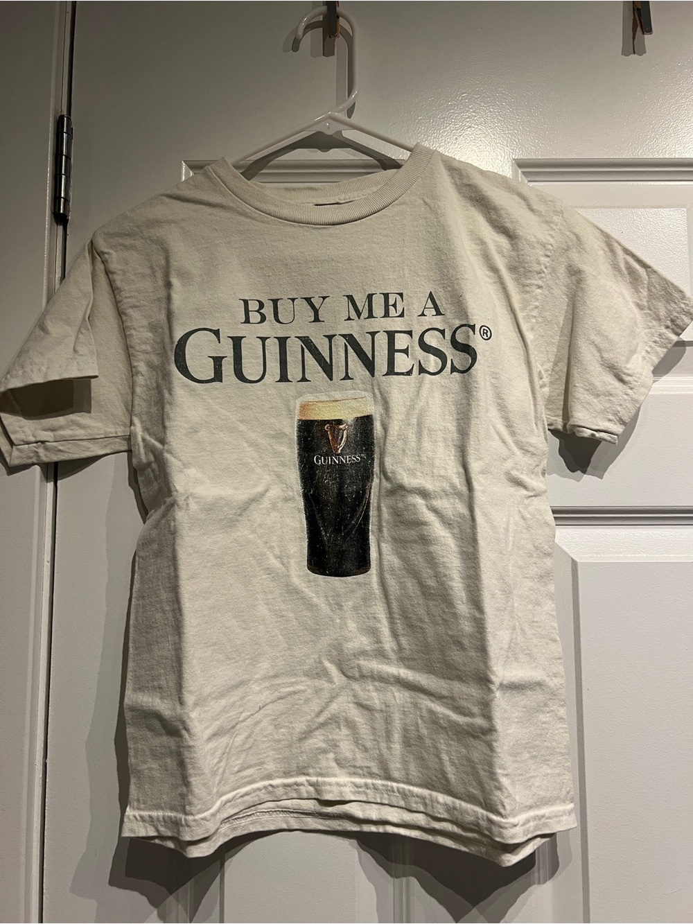 Urban Outfitters Cream "Buy Me A Guinness" Short-Sleeve Tee NWT